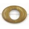 Bruine jaspis ovaal40x30mm met gat in het midden