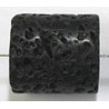 Geslepen lavasteen ton 25x20mm zwart 3st