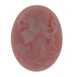 Kunststof cabouchon 18x25mm rose