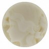 Kunststof cabouchon 27mm creme/wit