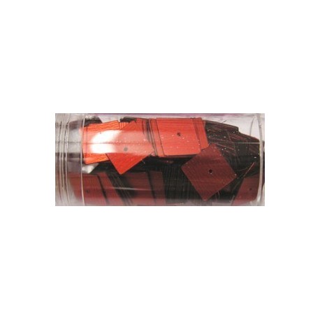 vierkante pailletten 10mm rood 8 gram