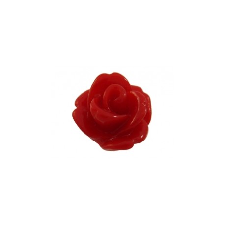 Kunststof opplak/opnaai roosjes ca. 9mm rood 5st.