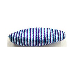 wikkelkraal 46x13mm wit-blauw-aqua per stuk