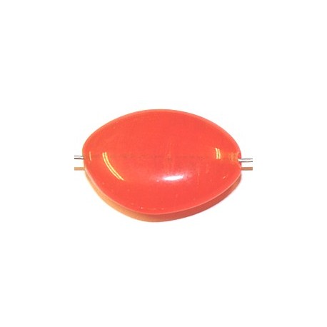 Glaskraal ovaal plat 20mm oranje 5st.