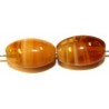 Glaskraal 11x7mm bruin-beige 15 stuks