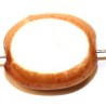 Ovale platte kraal 15mm wit/melkwit 5st.