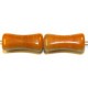 Glaskraal 15x7mm oranje/grijs gemell. 25st