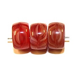 Ponykraal glas 6x9mm rood gemelleerd 30stuks