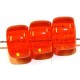 Ponykraal glas 6x9mm transp oranje 15stuks