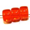 Ponykraal glas 6x9mm transp oranje 15stuks