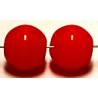 Glaskraal rond ca. 12mm opaque oranjerood 10st.