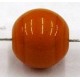 Glaskraal rond ca.14mm opaque oranjerood 10 stuks