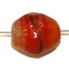 Glaskr.16x13mm lila/rood goudstreep 10 stuks