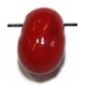 Glaskraal pegel 7x15mm transp + opaq rood 10stuks