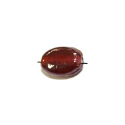 Glaskr. plat ovaleschijf 13x9x5mm rood 25st