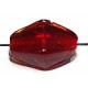 Glaskraal pyramide gerekt 10x6mm rood 25st.