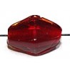 Glaskraal pyramide gerekt 10x6mm rood 25st.