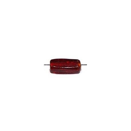 Glaskr. rechthoek 16x5mm rood 25 stuks