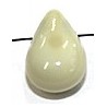Glaskraal pegel 14mm melkwit 10st.