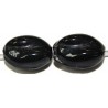 Glaskraal keivorm 17x10mm zwart 10st.