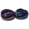 Glaskraal keivorm 15x8mm zwart AB 10st.