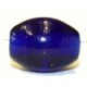 Glaskraal ovaal 14x10mm tr.d.blauw 25st.