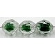 Facetkraal 10mm transparant/groen 25st