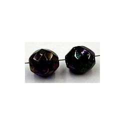 Facetkraal 12mm zwart metallic 25st