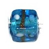 Glaskraal ca 9mm kubus transp.blauw bewerkt 15st