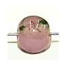 Glaskraal ca 8mm rond lila/rose bewerkt 10st