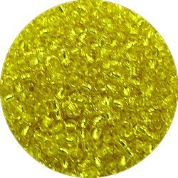 Rocailles 9/0 transp. geel zilverkern 25 gram
