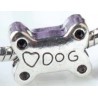 I love my Dog Bone gat 5mm zilverkl 14,5x11mm