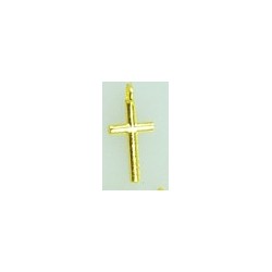 Bedel kruis 12x10mm goudkl. 5st.