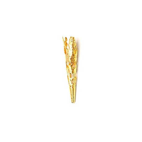 Metalen kap 10x42mm verguld 5st.