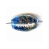Glaskraal ovaal 13x9mm transp blauw 5st