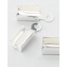 Leerveterklem voor 4mm draad zilverkl. 10st