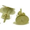 oorsteker met plaatje 10mm goudkl. 5 paar