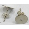 oorsteker met plaatje 10mm zilverkl. 5 paar