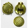Oorclips met zeefje 14mm goudkleurig p.p.