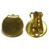 Oorclips ronde platte tafel 14mm goudkl. p.p.