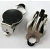oorclip zilverkl. met 10mm platyte tafel p.p.