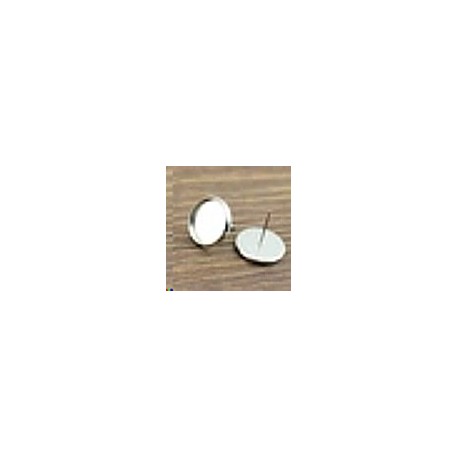 Oorsteker met tafel voor cabouchon 12mm pp