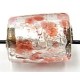 Tonkraal 20x15mm silverfoil rose spikkels p.st