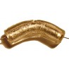 glaskraal gebogen17x10mm silverfoil/wit p.st