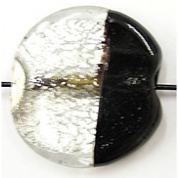 Schijfkraal 33mm silverfoil zwart p.st
