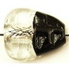 Fantasiekraal 42mm silverfoil/zwart p.st