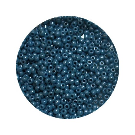 Rocailles 11/0 opaque l. blauw glanzend 25 gram