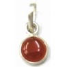 Hanger 11mm zilver met oranje steen