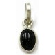 Hanger 11mm zilver met onyx