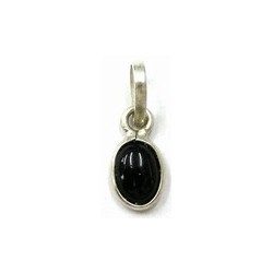 Hanger 11mm zilver met onyx